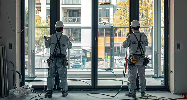 Patio Door Glass Replacement with Built-In Blinds in Edgewater, FL