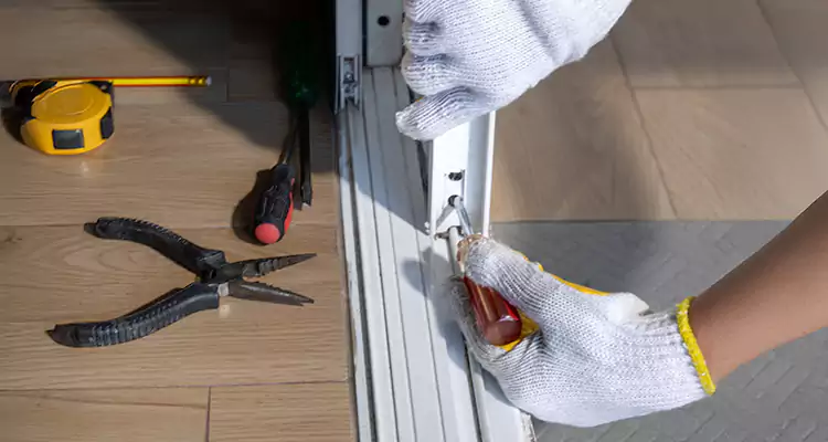 Backyard Sliding Door Track Repair in Edgewater, FL